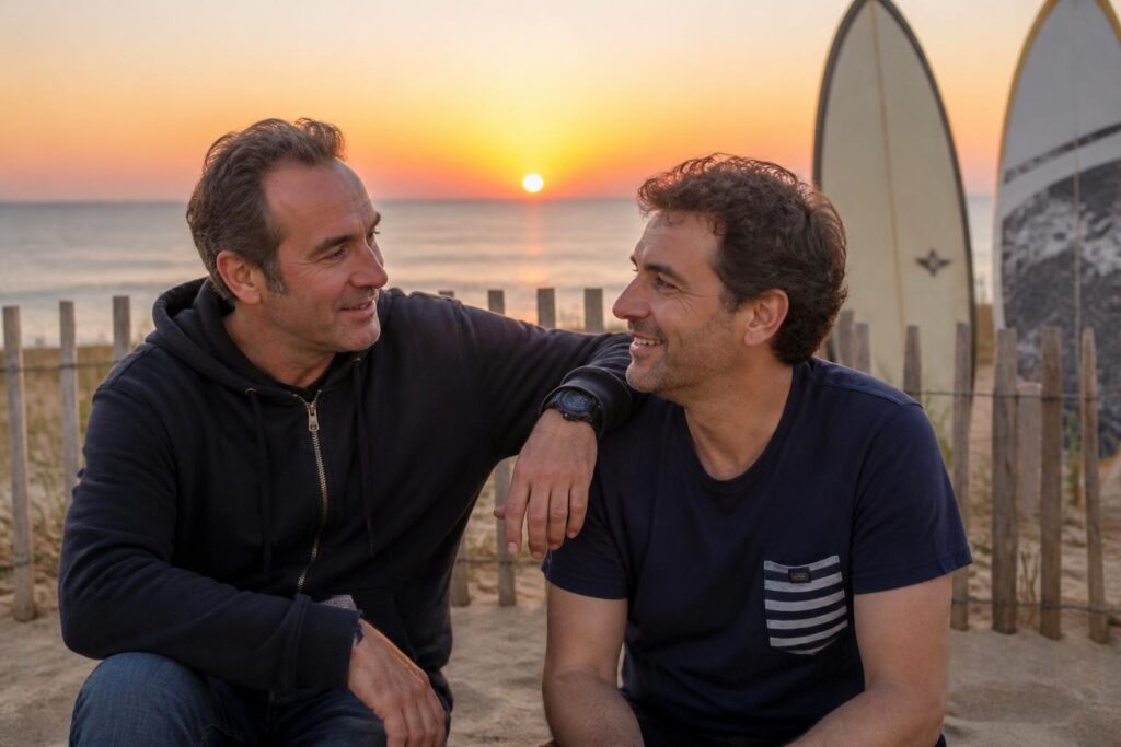 jean dujardin confie à bruno salomone un émouvant témoignage d'amitié, dévoilant une relation sincère et touchante entre les deux acteurs.