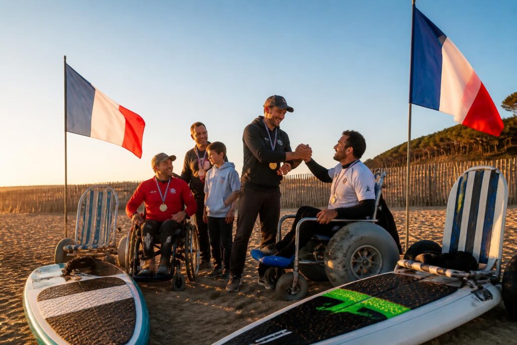 découvrez le para surf à hossegor-capbreton, où seize nouveaux champions de france ont été couronnés dans une compétition exceptionnelle mettant en lumière le talent et la passion des sportifs handisport.